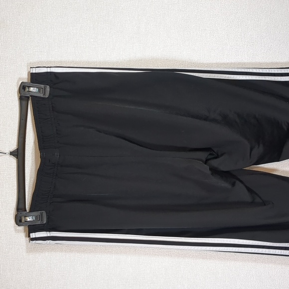 Adidas Originals Men's Three Stripe Classic Warm Up Pants Black White Size L EUC - Picture 9 of 11